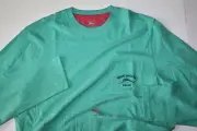 Tommy Bahama Tee Shirt Bali Shore Embroidered Marlin Turq Blue LS Medium M