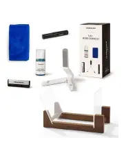 [Crosley] 5 In 1 Record Cleaning Set & Record Storage Display Stand Bundle in Brown