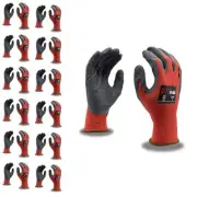 Cordova 3993M Ion Flex Gloves, 13-Gauge, Red Nylon Shell, Dark Gray Crinkle Fini