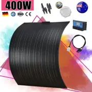 12V 400W Flexible Solar Panel Kit Mono Caravan Camping RV Home Battery Charging