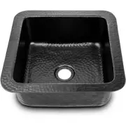 Monarch Abode Bar Prep Sink 12" Dual Mount Single Bowl Durable in Matte Black