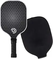 Carbon Fiber Pickle Ball Racket | Pickle Ball Paddle with Bag Lightweight Pickle Ball Racket - Outdoor Supplies Anti-Slip Comfort Grip Pickle Ball Set for Outdoor