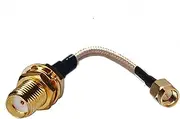 Xiaojiang Store 10pcs WiFi Extension Cable SMA Female to SMA Male Connector Pigtail RG316 Cable 10cm 15cm 20cm 30cm 50cm 1/2/3m(3m)