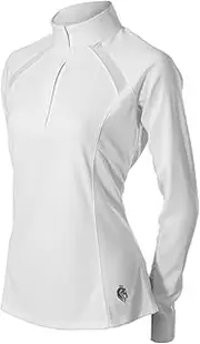 Equinavia Ingrid Women's Equestrian Show Shirt - Long Sleeved Performance Shirt with Cooling Mesh Panels