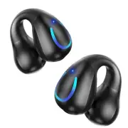 Open Ear Bone Conduction Headphones Bluetooth 5.3 Wireless Open Clip Ear Earb...