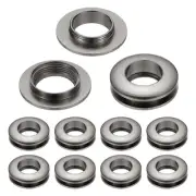 15.5mm(5/8 Inch) Brass Hole Eyelets, 10 Pcs Arc Surface Grommets, Black