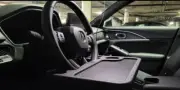 A+ Car Steering Wheel Tray Desk 2 Sided For Laptop Drink Food Work Table Holder