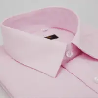 在飛比找momo購物網優惠-【金安德森】粉色斜紋長袖襯衫