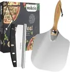 Pizza Peel Metal Pizza Spatula, Pizza Paddle 12 X 14 Inch, Pizza Cutter Rocker,