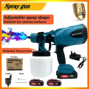 Cordless Paint Sprayer Airless charge Battery Spray Paint Gun with 800W Motor