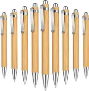 Outus Bamboo Wooden Retractable Ballpoint Pen Black Ink 1 mm Pens Refills Products Set for Gifts Writing Office School Supplies(24 Pieces)