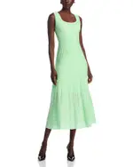 Misook Square Neck Midi Dress