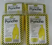 4 Mayday Emergency Poncho Camping Hiking Outdoor Bug-Out-Bag First aid Rain Coat
