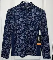 Kerrits Kids Up Tempo Fleece Tech Long Sleeve Top Size: L Blue Floral
