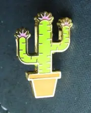 POTTED CACTUS DESERT USA UNITED STATES PIN 1 INCH