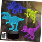 Dinosaur Lamp Kits, 3D Night Light Illusion Lamp 4 Patterns with Remote 16