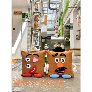 玩具總動員蛋頭先生夫婦potatohead土豆先生抱枕靠枕玩偶