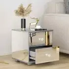Mirrored Bedside Table 2 Drawers Side Table Nightstand Storage Cabinet,Room,
