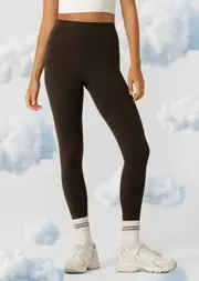 [Lorna Jane] Liberty Ankle Biter Leggings in Brown, Size - Medium M Volcano