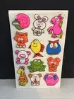 Vintage 80’s Russ Googly Eye Puffy Animal Sticker Sheet - Rare