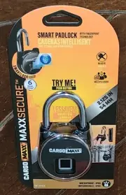 Cargo Maxx Secure Smart Padlock with Fingerprint Technology - Item #081-95420