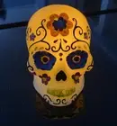 NWT - RARE Pier 1 Sugar Skull Flameless LED Candle with Timer