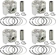 Motorcycle Repa Motorcycle Size 48.5mm ~ 49.5mm Piston Rings Kit for Ho-nda CBR250RR CBR22 Kaz MC22 CB250 MC23 Jade Hornet CBR 22 250 Spare partsir(4 Set 49mm)
