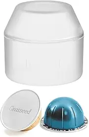 [Grasseed] Reusable Vertuo Capsule Holder for Nespresso VertuoLine Capsules, Fits for Refill Nespresso Vertuo Pods Reusable Vertuoline Pods,Frosted Transparent