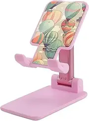 BWQMNT Cell Phone Stand for Desk Portable Phone Holder Adjustable Foldable Colorful Hot Air Balloon Cellphone Stand Compatible with All Phones