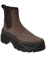 Moncler Larue Leather Chelsea Boot 42 Brown