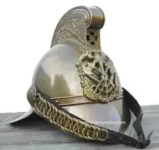 Antique Brass British Fireman Helmet, Collectible Fire Bridge British,