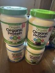 4x New Orgain Organic Vegan Protein Powder, Plant Based, Vanilla Choc Superfood