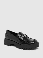 GUESS Women's Black Please Chunky Loafers Size: 8