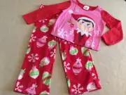 Elf on the Shelf (2-piece) Fleece Pajamas Top & Pants Sleepwear - Size 4