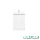 Forme Ensuite Mont Albert 600mm x 370mm Freestanding Slim Narrow White Vanity