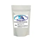 CREATINE MONOHYDRATE MICRONISED 100% PURE POWDER HPLC TESTED - 50 grams