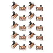 20 Pcs DC 50V 0.5A 2 Position 3P SPDT Micro Slide Latching Switch for Toys