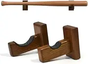 2 Pcs Baseball Bat Display Case, Solid Wood Baseball Rack,Horizontal Baseball Bat Holder,Bat Storage Shelf,Sturdy Baseball Bat Stand, for Baseball Bat Wall Display