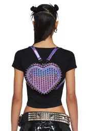 [Dolls Kill] Reckless Devotion Studded Backpack - Purple (Fairfax)