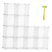 Closet Organizer,12-Cube Closet Organizers and 12 Cubes White Plus Iron