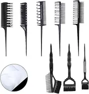 Labymos 9pcs Ha Color Mixing Dye Kit Ha Coloring Set Salon Tool Ha Dyeing Tint Brush Comb for Home & Salon
