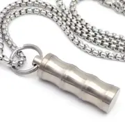 Mini Pill Box Waterproof Pill Case Holder Keychain Necklace for Men Women