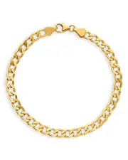 Bloomingdale's Fine Collection Men's Polished Curb Link Chain Bracelet in 14K Yellow Gold