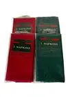 Sultans Linens Napkins Christmas Holidays Red & Green NEW In Package Set 8