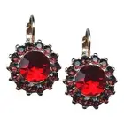 Earrings By Mariana Woman Stunning Ruby and Burgundy Swarovski Crystals