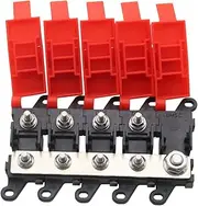 3/4/5/6 Way Car Midi Box Block Holder 200A Fork Bolt Holder Bolt On Type Power Distribution for RV Car Boat Bus