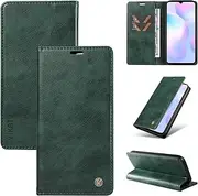 Ttianfa Compatible for Google Pixel 6A 5G Phone Cover Magnetic Wallet Shockproof Full Body Protective Cover Anti-Scratch Stand Case for Women Men+2X Screen Protector-Green