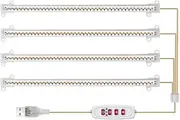 AIMALL LED Grow Light Tube Strip Full Spectrum Lamp for Indoor Plant Flower Veg Growing, Flame Retardant ABS Material, Versatile Power Supply Options