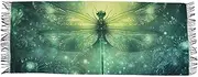 [AIXIWAWA] Green Dragonfly Women's Pashminas Scarf, Shawls Wrap Lightwight Tassel for Evening Dress Dinner Party, Multicolor