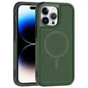 ZUSLAB iPhone 14 Pro Max MagSafe Case Rugged Defender Protective Heavy Duty Shockproof Dustproof Cover for Apple (2022) - Green